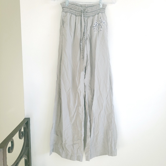 Da Nang Pants - Da Nang Moss Green Flare Leg Pants